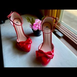 Red Mart Jane Heels